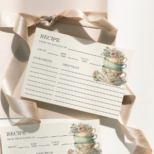 Pequeña Tarjeta de receta para ducha de Fiesta de novia de