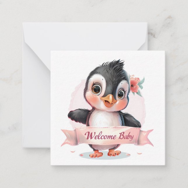 Pequeña Tarjeta de Recién nacido de bienvenida (Anverso)