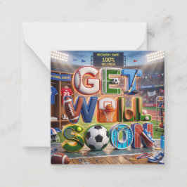 Pequeña Tarjeta de Recupérate Pronto para Amante del Depor