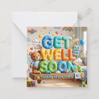 Pequeña Tarjeta de Recupérate Pronto para Niño #4