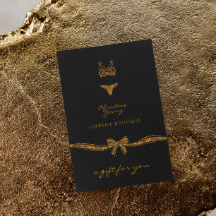 Pequeña tarjeta de regalo de Lace Lingerie de oro