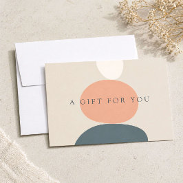 Pequeña Tarjeta de Regalo Modern Abstract Zen Stones Meloc