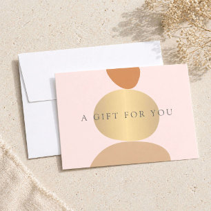 Pequeña Tarjeta de Regalo Moderna de Piedras Zen Abstracta