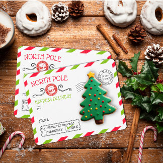 Pequeña Tarjeta de Repostería de Galletas de Navidad del E