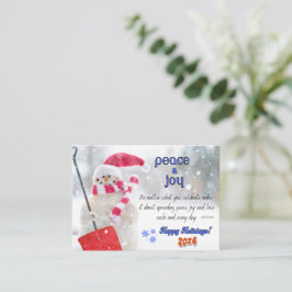 PEQUEÑA TARJETA DE REUNIÓN DE PEACE & JOY HOLIDAY