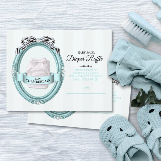 Pequeña Tarjeta de rifa de pañales Baby & Co. (Subido por el creador)
