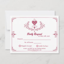Tarjeta de RSVP Ilustrada