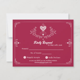 Pequeña Tarjeta de RSVP Ilustrada