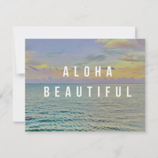 Pequeña Tarjeta de saludo Aloha Hermosa Haena