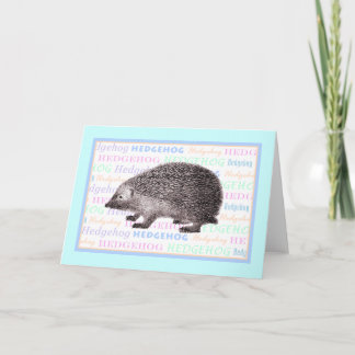 Pequeña tarjeta de saludo de Erizo
