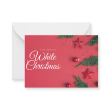 Tarjeta de saludo de navidades blancos