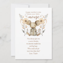 Pequeña tarjeta de saludo del Día de la Madre