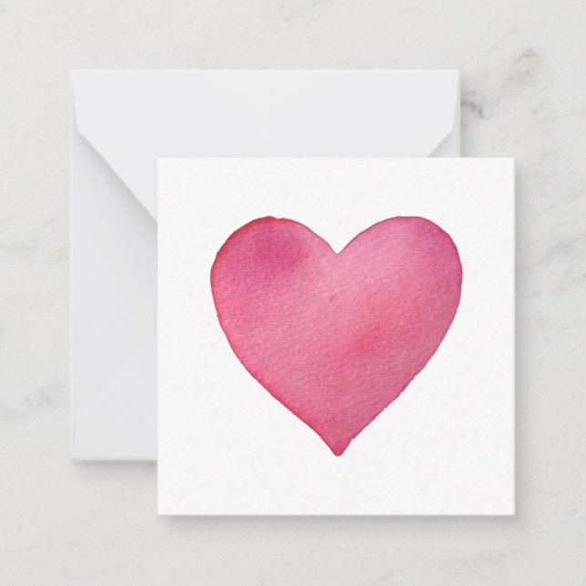 Pequeña Tarjeta de saludo del Día de San Valentín. (Anverso)