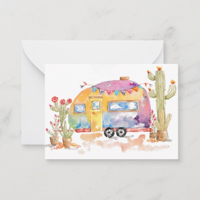 Pequeña Tarjeta de saludo Desert Wanderlust (Anverso)