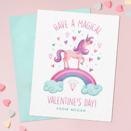 Pequeña Tarjeta de saludo Día de San Valentín Unicorn