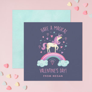 Pequeña Tarjeta de saludo Día de San Valentín Unicorn