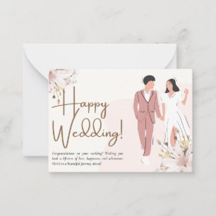 Pequeña Tarjeta De Saludo Para Bodas.