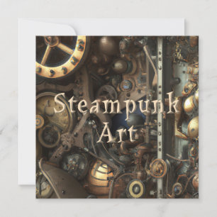 Pequeña Tarjeta de saludo Steampunk Art