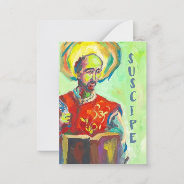 Pequeña tarjeta de San Ignacio de Loyola (Anverso)