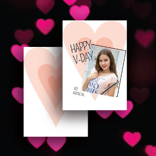 Pequeña Tarjeta de San Valentín con foto del corazón para