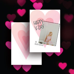 Pequeña Tarjeta de San Valentín con foto del corazón para
