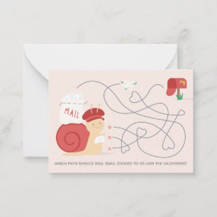 Pequeña Tarjeta de San Valentín de actividades de correo d