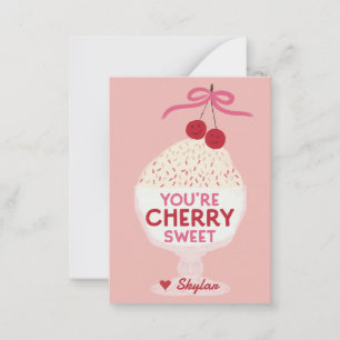 Pequeña Tarjeta de San Valentín de Aula Cereza Dulce