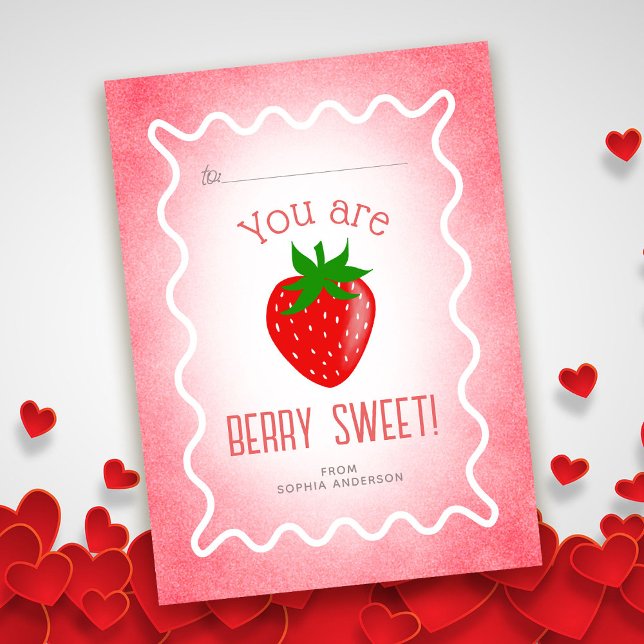 Pequeña Tarjeta de San Valentín de Aula Fresa Dulce (Subido por el creador)