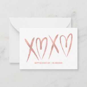 Pequeña Tarjeta de San Valentín de clase Rosa de oro cepil