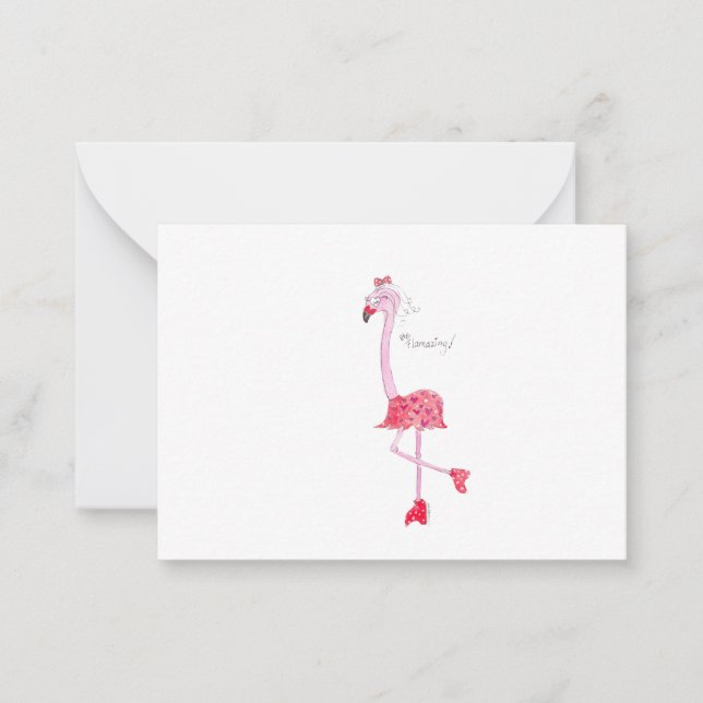Pequeña Tarjeta de San Valentín de Flamenco (Anverso)