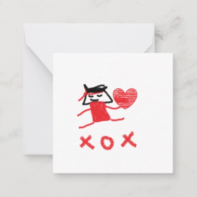 Pequeña Tarjeta de San Valentín de hongos  (Anverso)