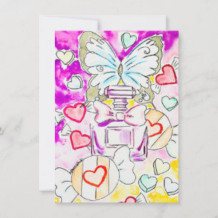 Pequeña Tarjeta de San Valentín de Mariposa