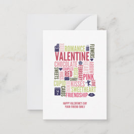 Pequeña Tarjeta de San Valentín de San Valentín de San Val