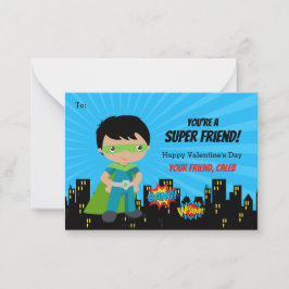 Pequeña Tarjeta de San Valentín de superhéroe - Niños de p
