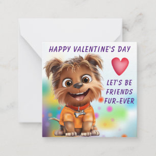 Pequeña Tarjeta de San Valentín de Yorkshire Terrier Dog