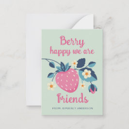Pequeña Tarjeta de San Valentín para clase Feliz de Frutas