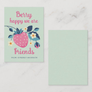 Pequeña Tarjeta de San Valentín para clase Feliz de Frutas