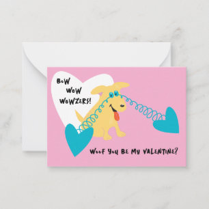 Pequeña Tarjeta de San Valentín para niños Bow Wow Wowzers