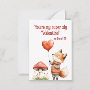Pequeña Tarjeta de San Valentín para niños con adorables a