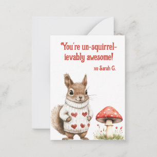 Pequeña Tarjeta de San Valentín para niños con adorables a
