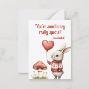 Pequeña Tarjeta de San Valentín para niños con adorables a