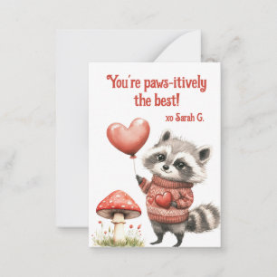 Pequeña Tarjeta de San Valentín para niños con adorables a