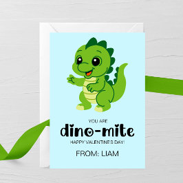 Pequeña Tarjeta de San Valentín para niños 'Eres Dino-Mite