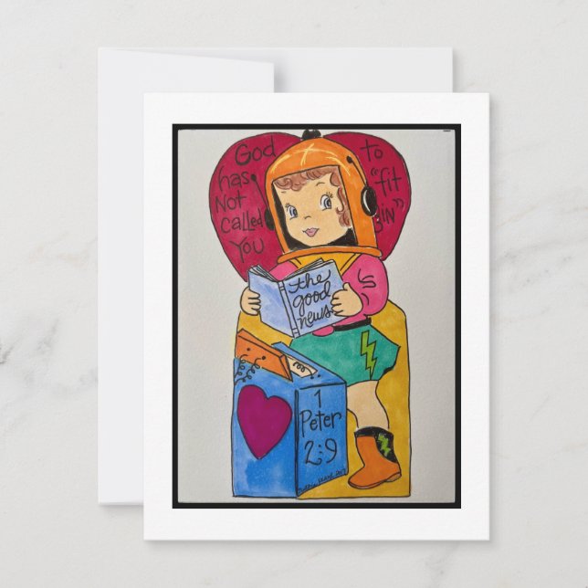 Pequeña Tarjeta de San Valentín retro (Anverso)