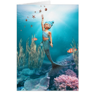 Pequeña tarjeta de sirena