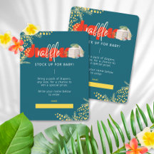 Tarjeta de Sorteo de Pañales con Tema Mom-osa para