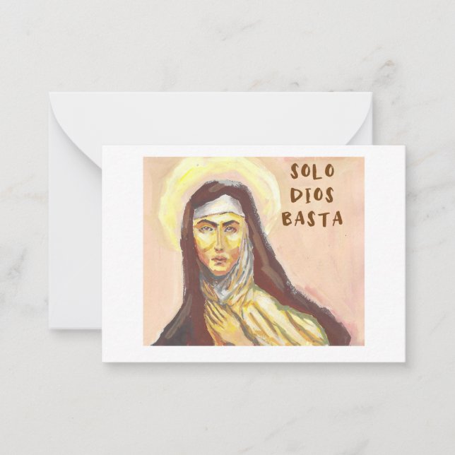 Pequeña tarjeta de Sta. Teresa de Ávila (Anverso)