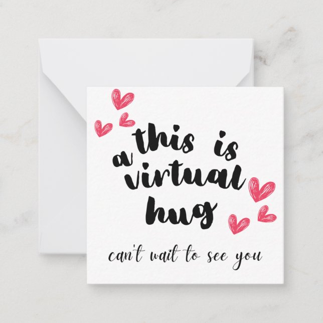 Pequeña Tarjeta de te extraño (Anverso)