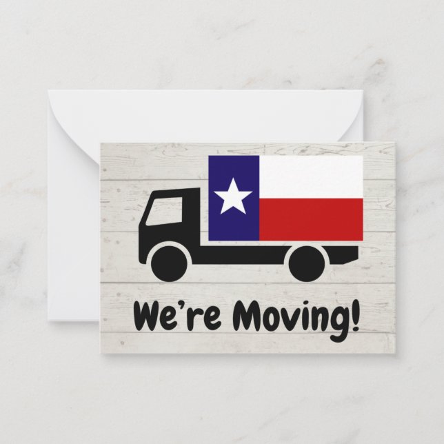 Pequeña Tarjeta de traslado a Texas (Anverso)