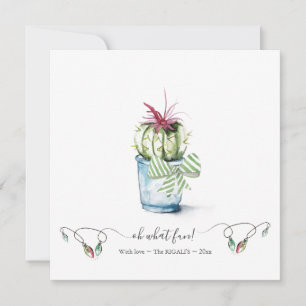 Pequeña Tarjeta de vacaciones Cactus de color de agua